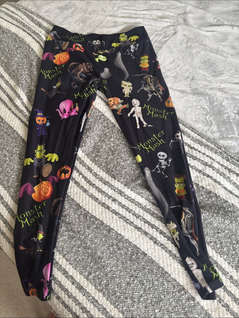 Womens lularoe Black 'Monster Mash' Halloween Leggings